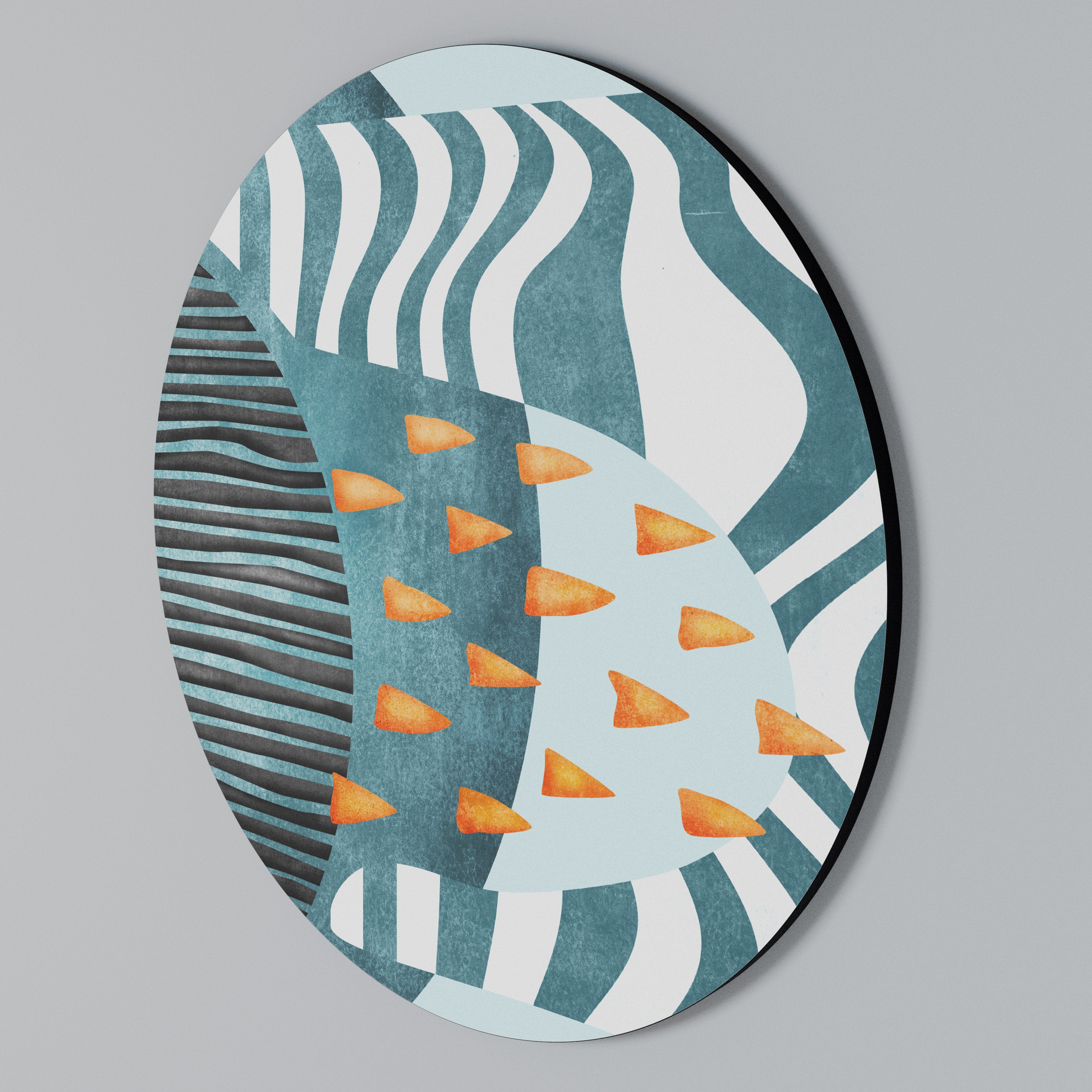 SHROUDED SHAPES Round Wall Art