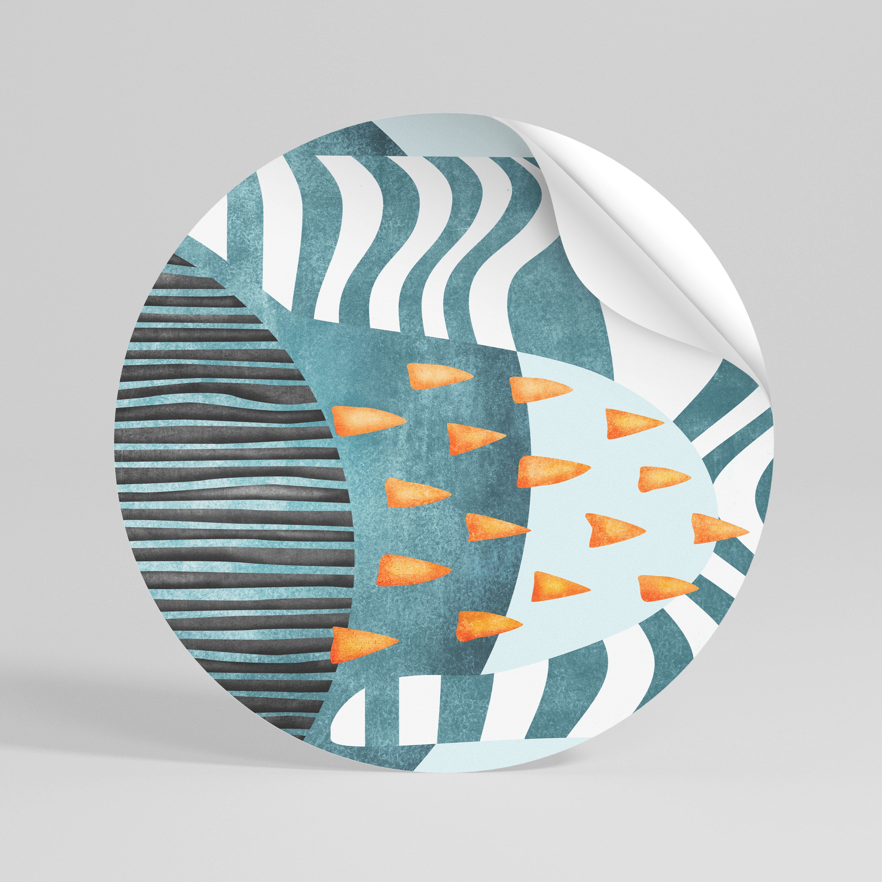 SHROUDED SHAPES Kulatá samolepka