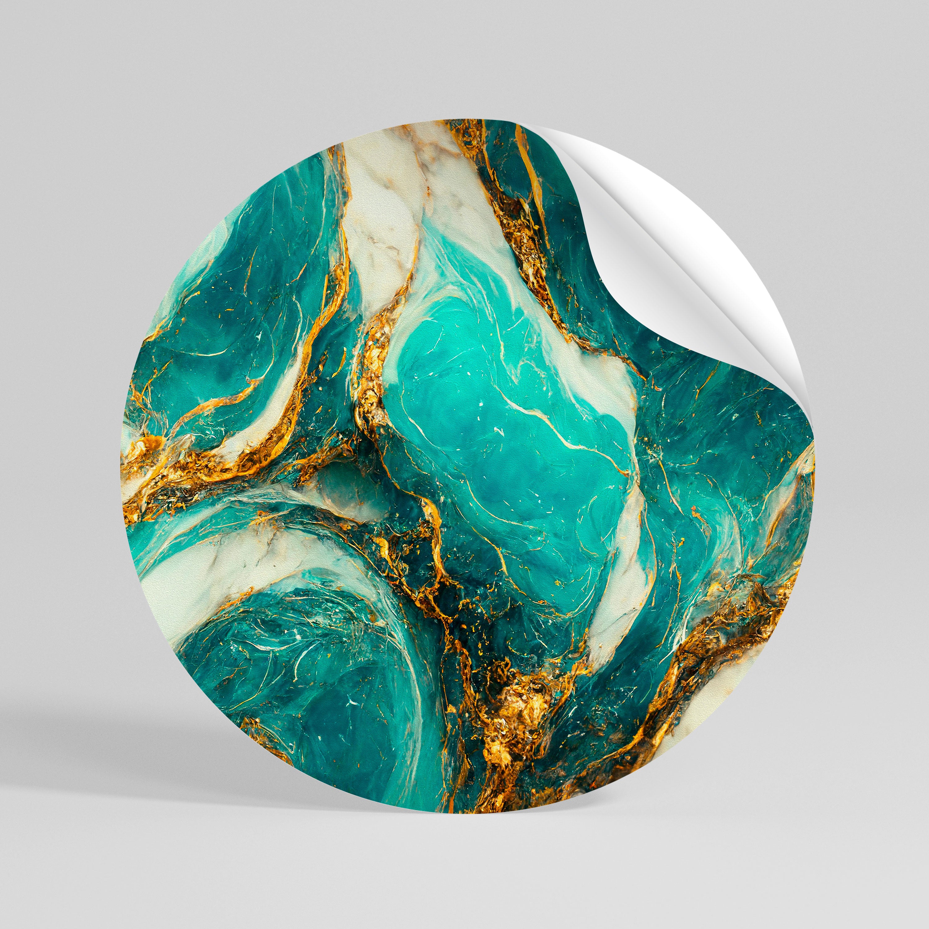 GILDED WHISPERS Kulatá samolepka