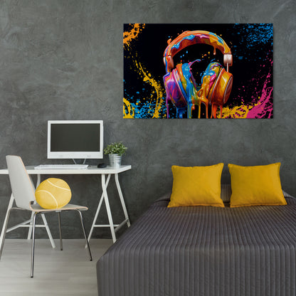 MUSIC IS MY EXTASY Horizontal Canvas Print