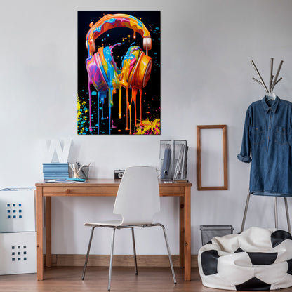 MUSIC IS MY EXTASY Vertical Canvas Print