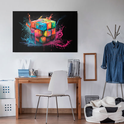 CUBE FUSION Horizontal Canvas Print