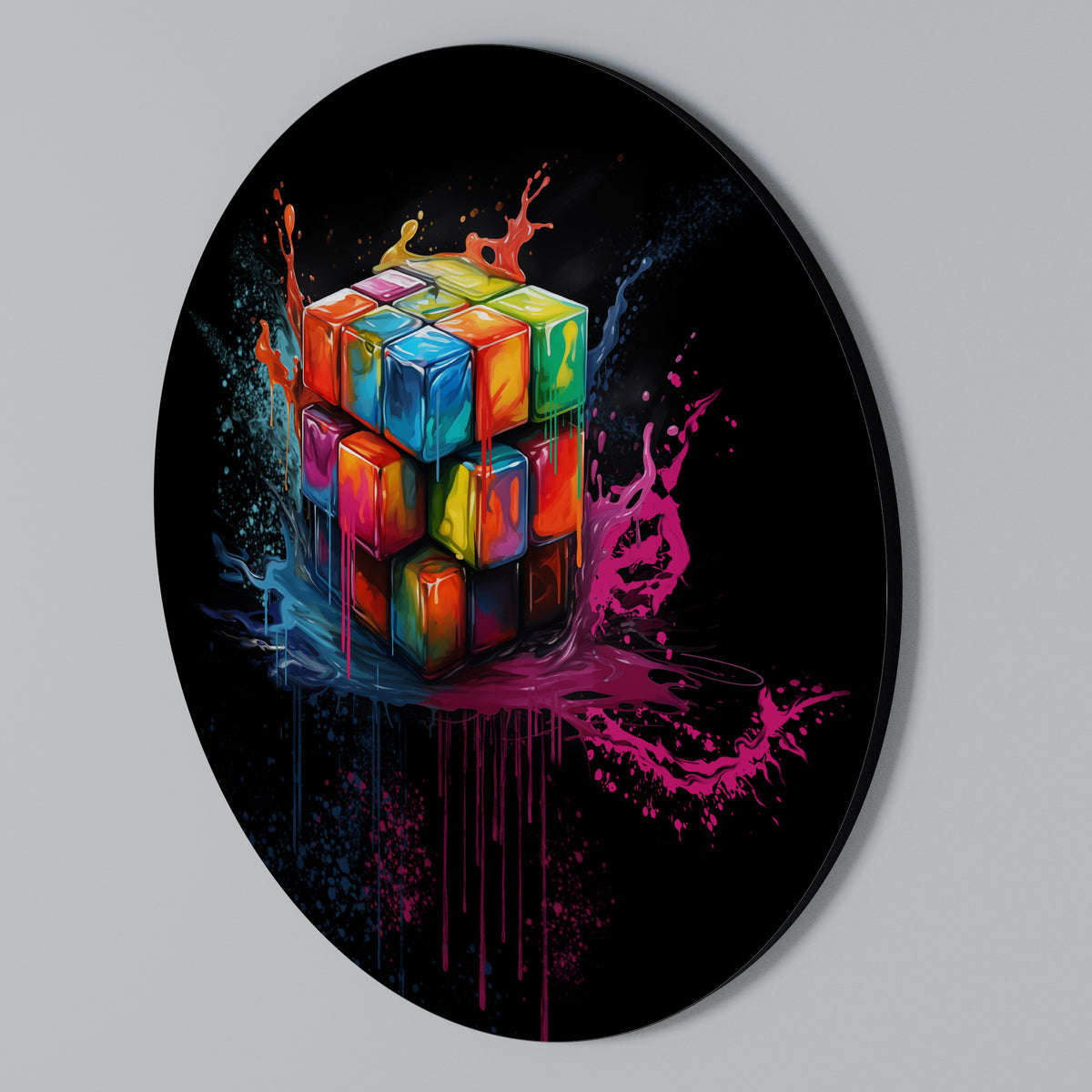 CUBE FUSION Kulatá nástěnná dekorace