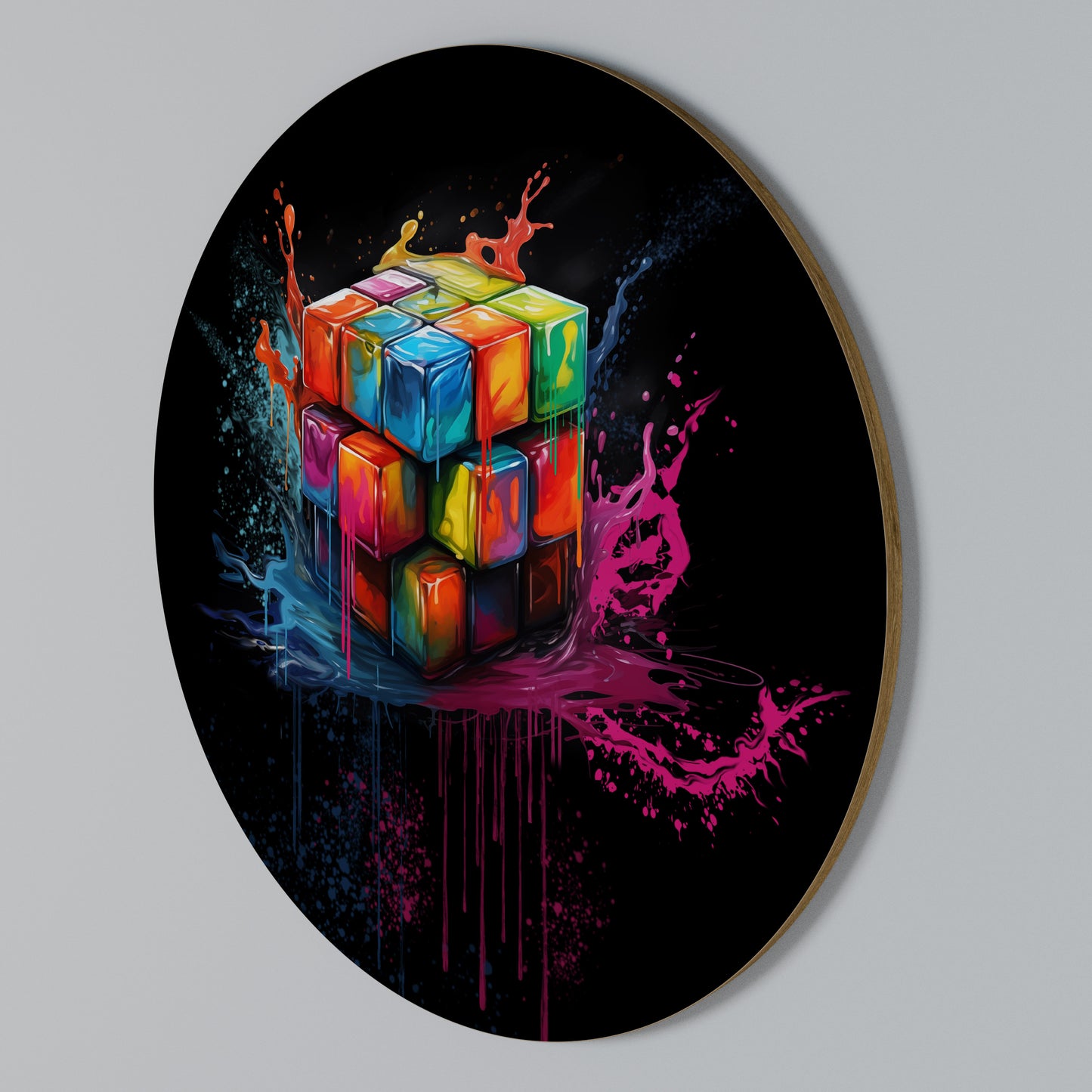 CUBE FUSION Kulatá nástěnná dekorace