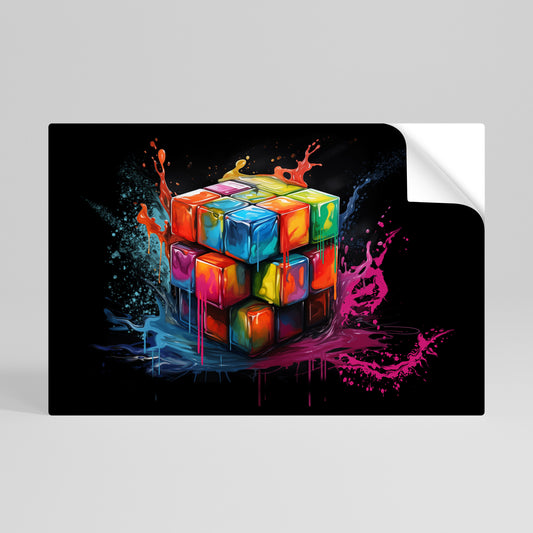 CUBE FUSION Vodorovný samolepicí plakát