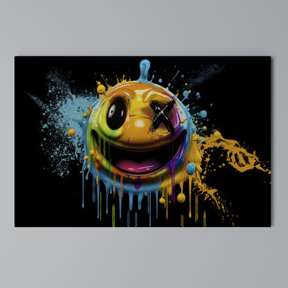 TRIPPY HAPPINESS Horizontal Canvas Print