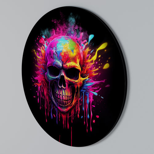 SKULL QUEST Kulatá nástěnná dekorace