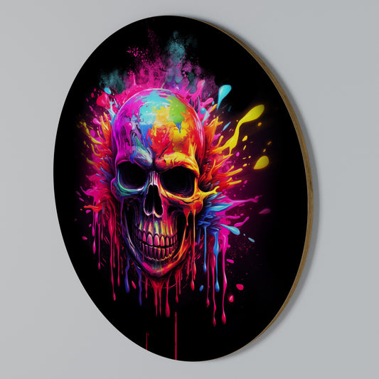 SKULL QUEST Kulatá nástěnná dekorace