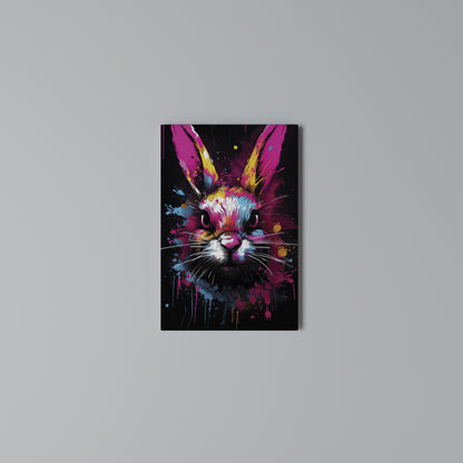 DON'T FOLLOW THE RABBIT Vertical Canvas Print