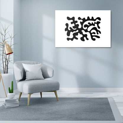 CHARCOAL CASCADE Horizontal Canvas Print
