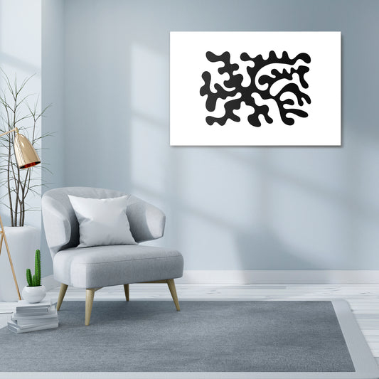 CHARCOAL CASCADE Horizontal Canvas Print