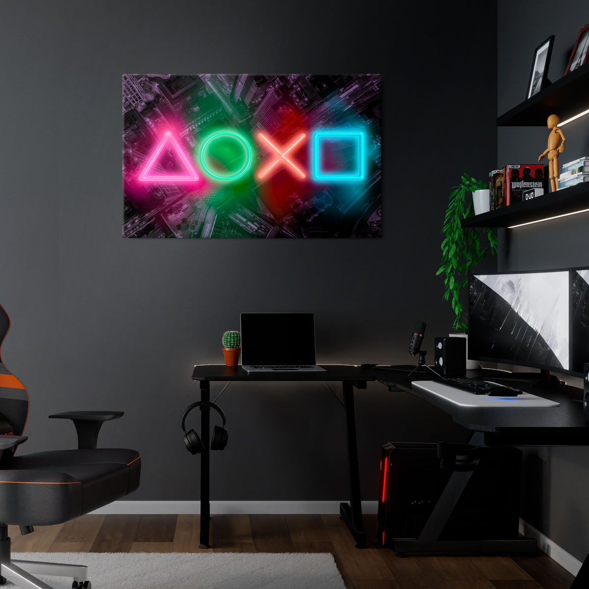 CYBERPUNK CHRONICLE Horizontal Canvas Print