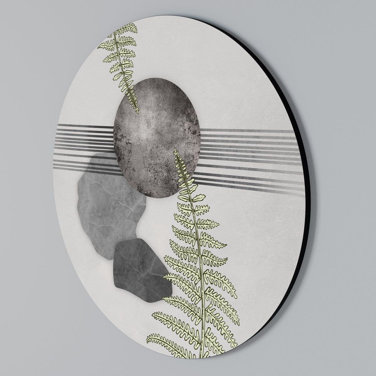 FERN MELANCHOLY Kulatá nástěnná dekorace