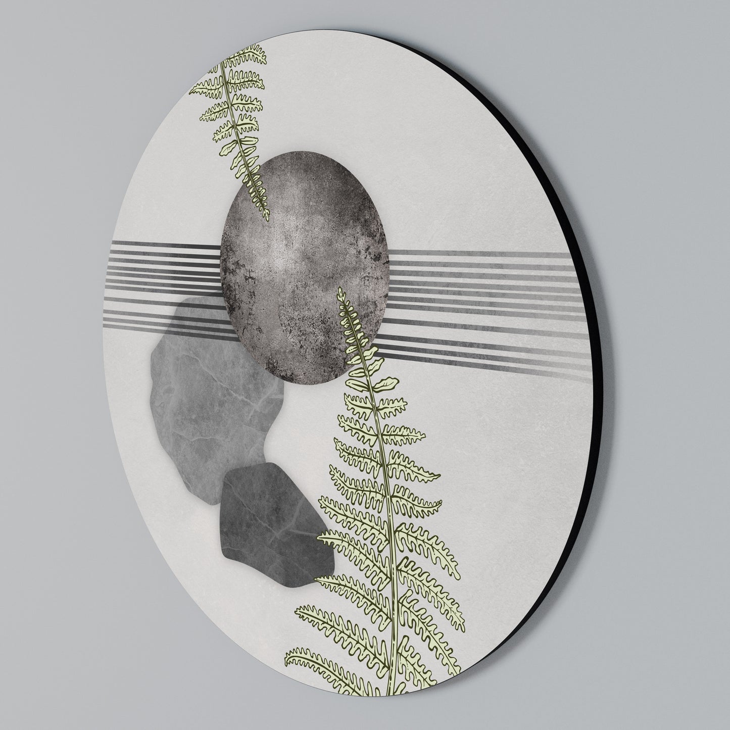 FERN MELANCHOLY Kulatá nástěnná dekorace