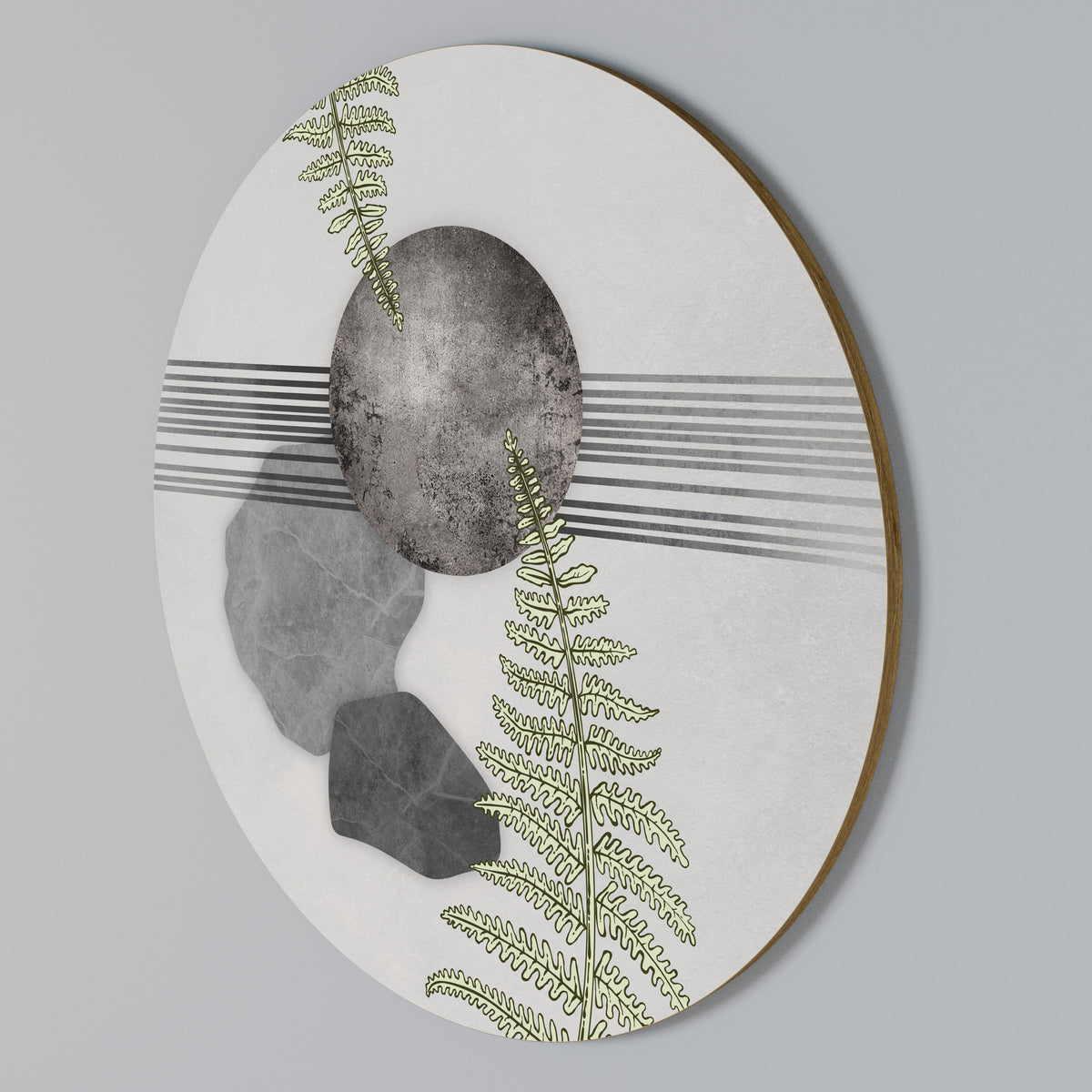 FERN MELANCHOLY Kulatá nástěnná dekorace
