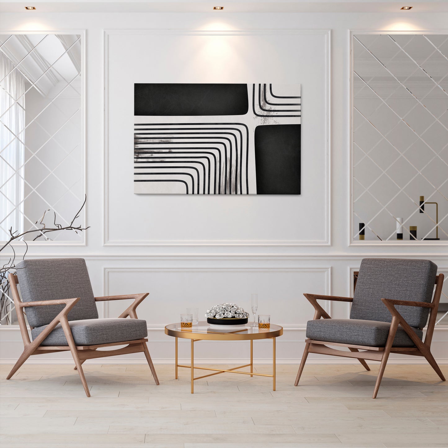 DARKSIDE OF THE LINE Horizontal Canvas Print