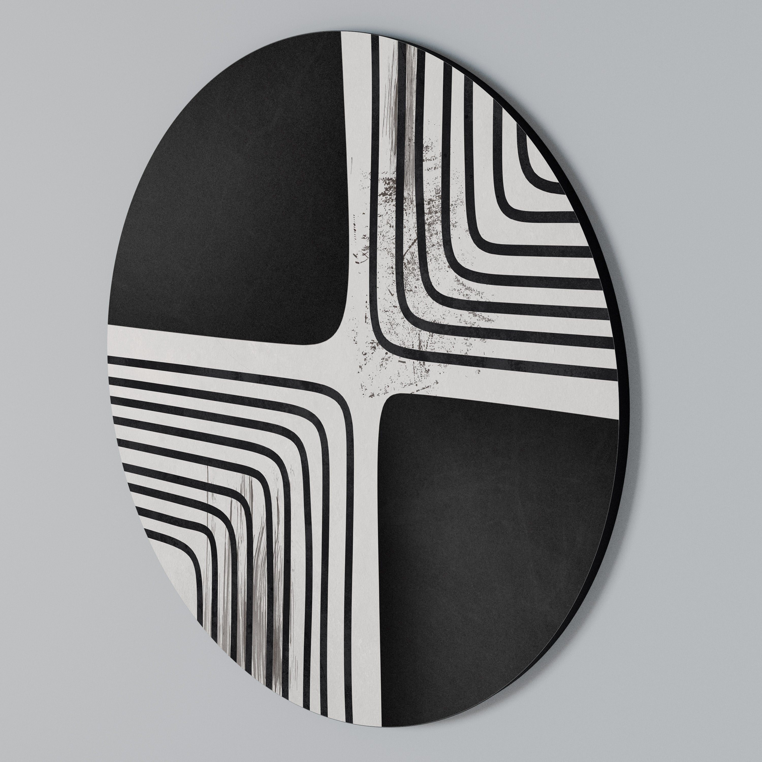 DARKSIDE OF THE LINE Round Wall Art