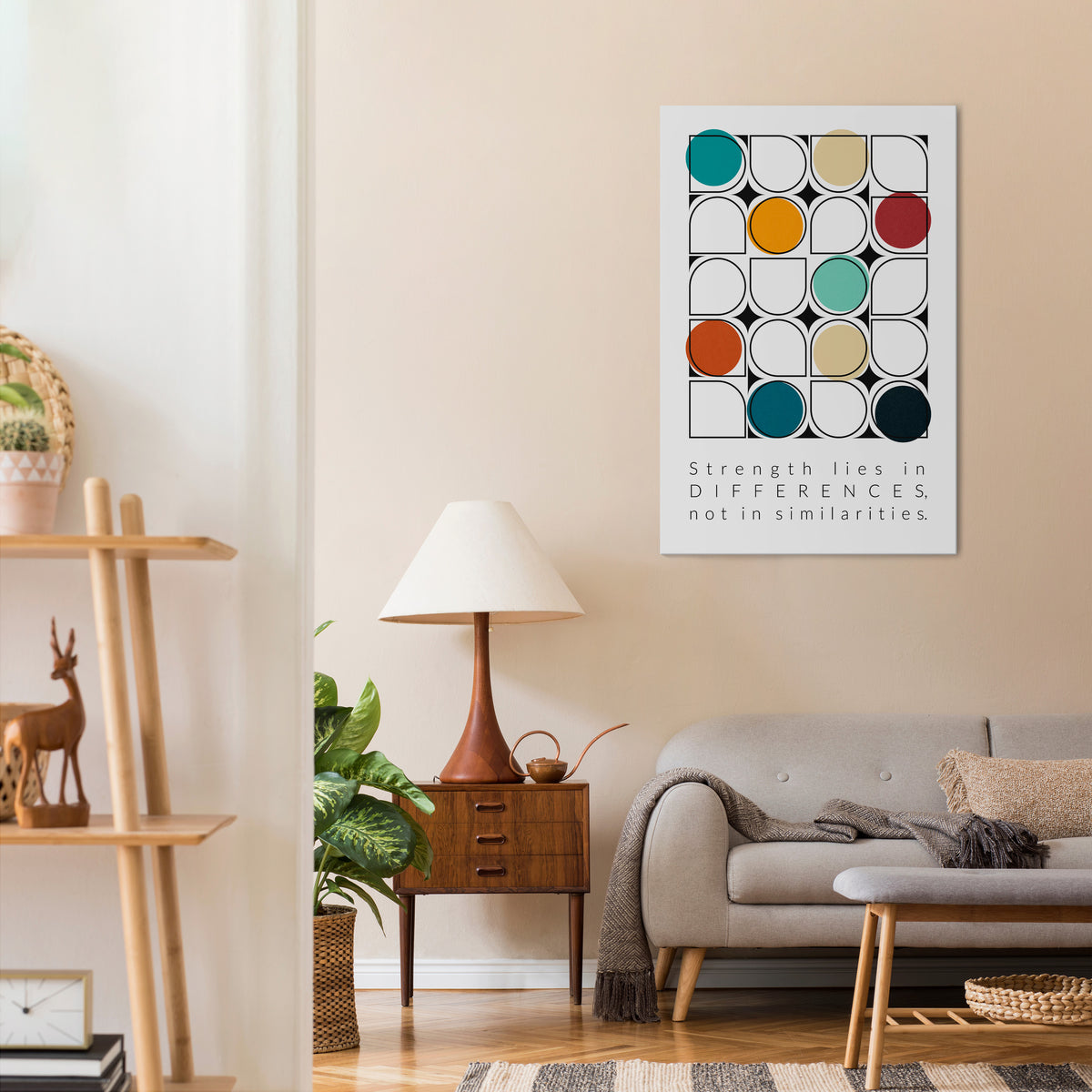 HUE HARMONY Vertical Canvas Print