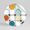 HUE HARMONY Peel and Stick Round Sticker