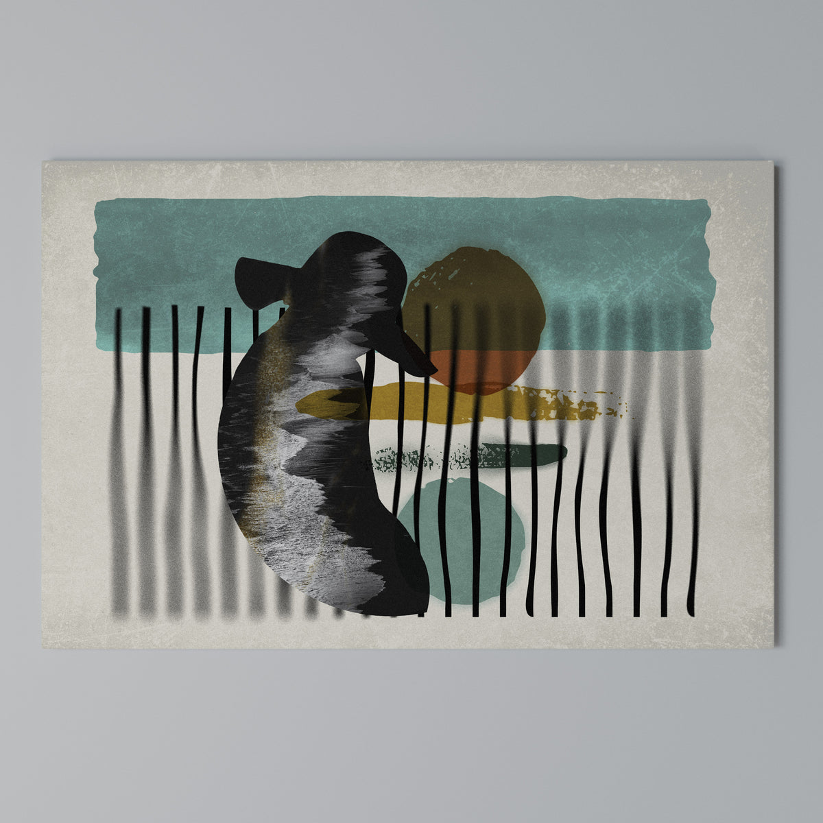 INKWELL TURQOISE Horizontal Canvas Print
