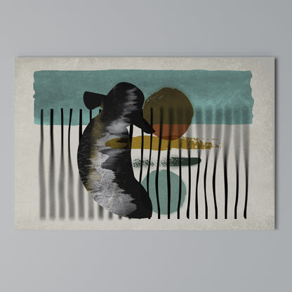 INKWELL TURQOISE Horizontal Canvas Print