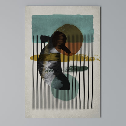 INKWELL TURQOISE Vertical Canvas Print