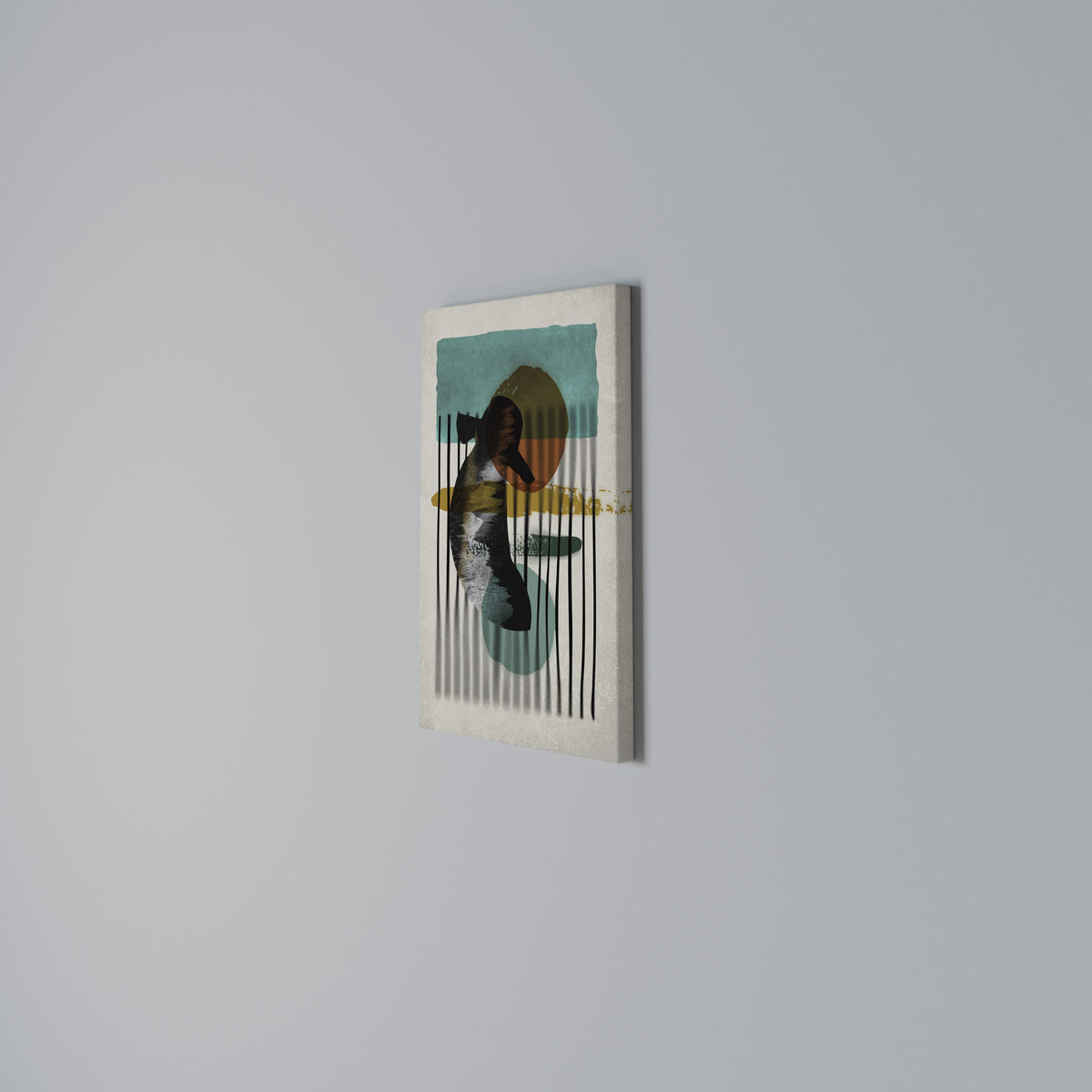 INKWELL TURQOISE Vertical Canvas Print