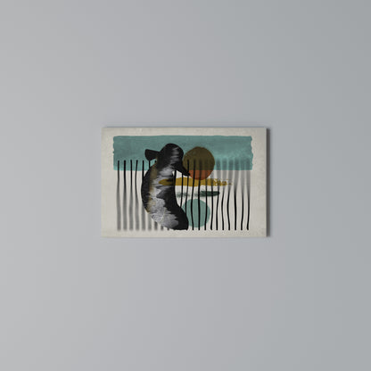 INKWELL TURQOISE Horizontal Canvas Print