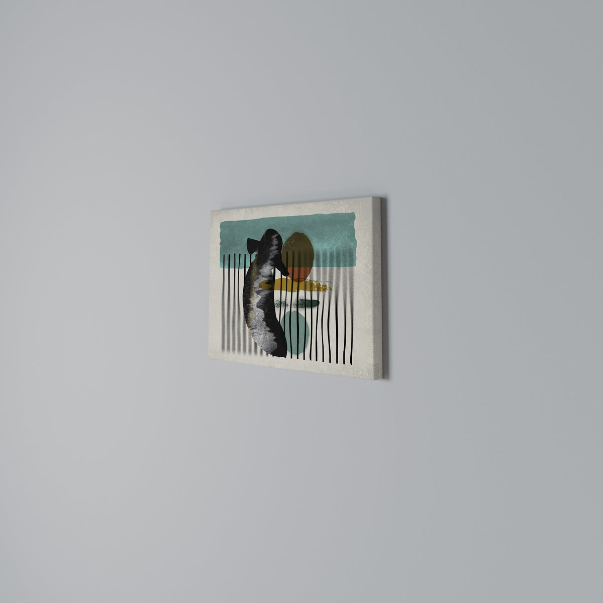 INKWELL TURQOISE Horizontal Canvas Print