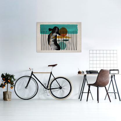 INKWELL TURQOISE Horizontal Canvas Print