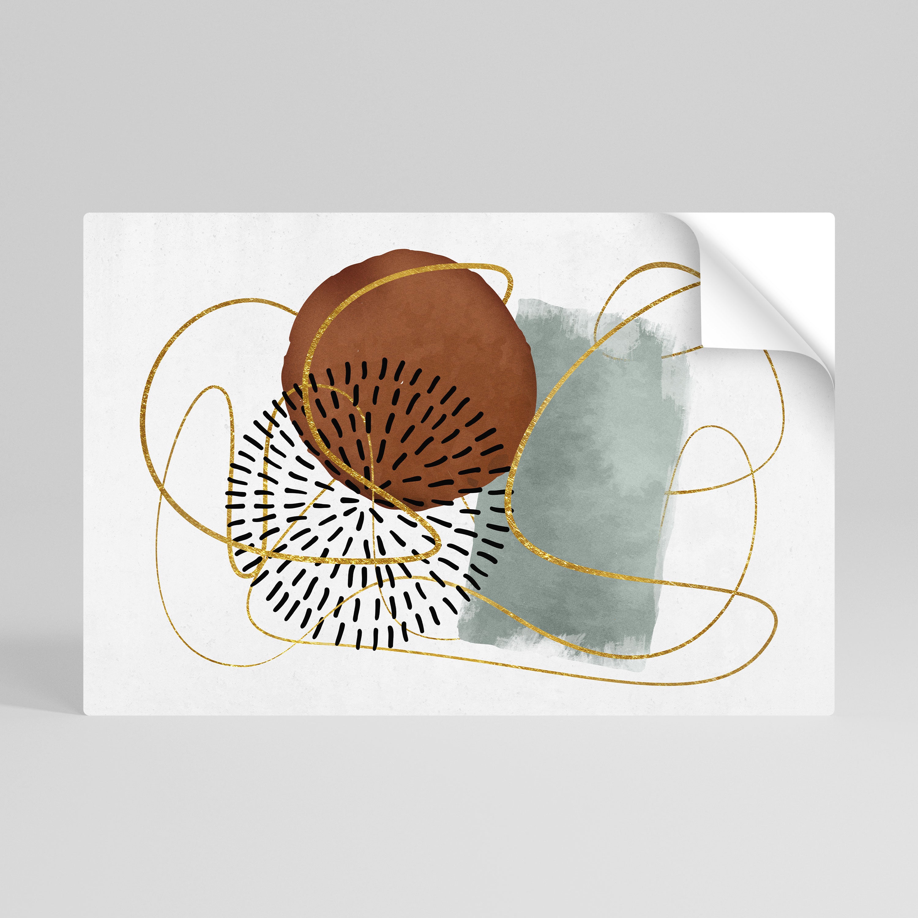 WRAPPED IN SHAPE Peel and Stick Horizontal Poster