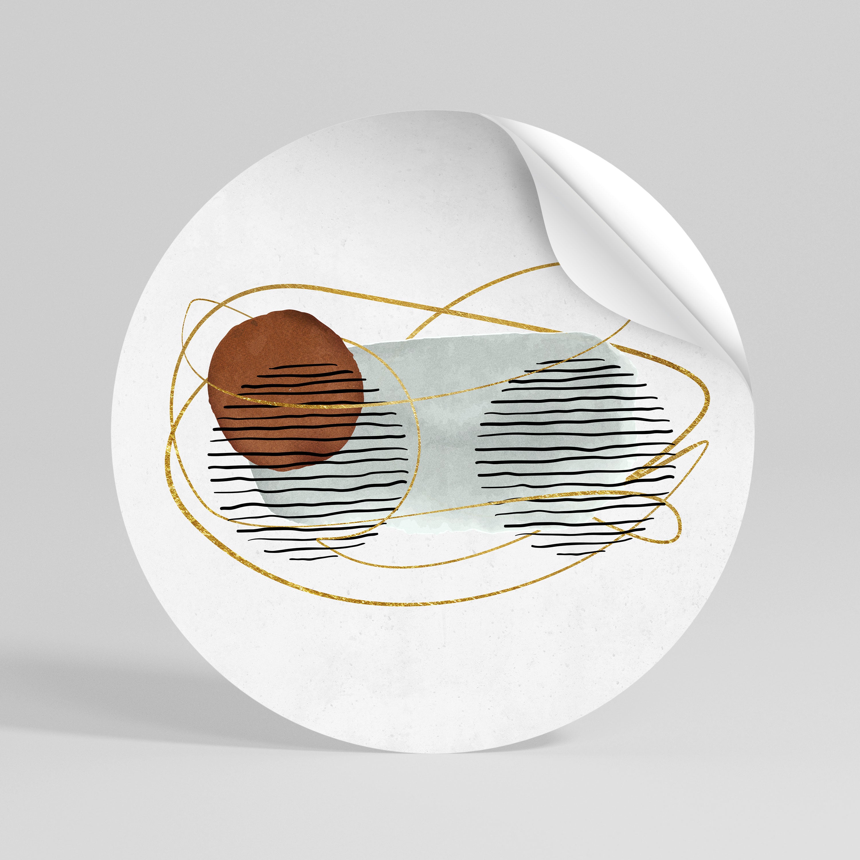 WRAPPED IN MOULD Peel and Stick Round Sticker