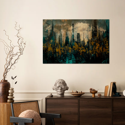 TOWN OBSCURE Horizontal Canvas Print
