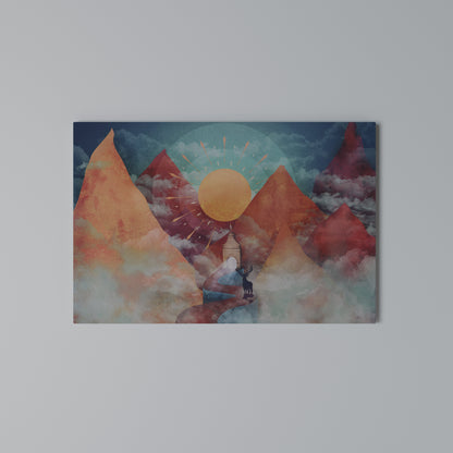 THE DEER MOUNTAIN Horizontal Canvas Print