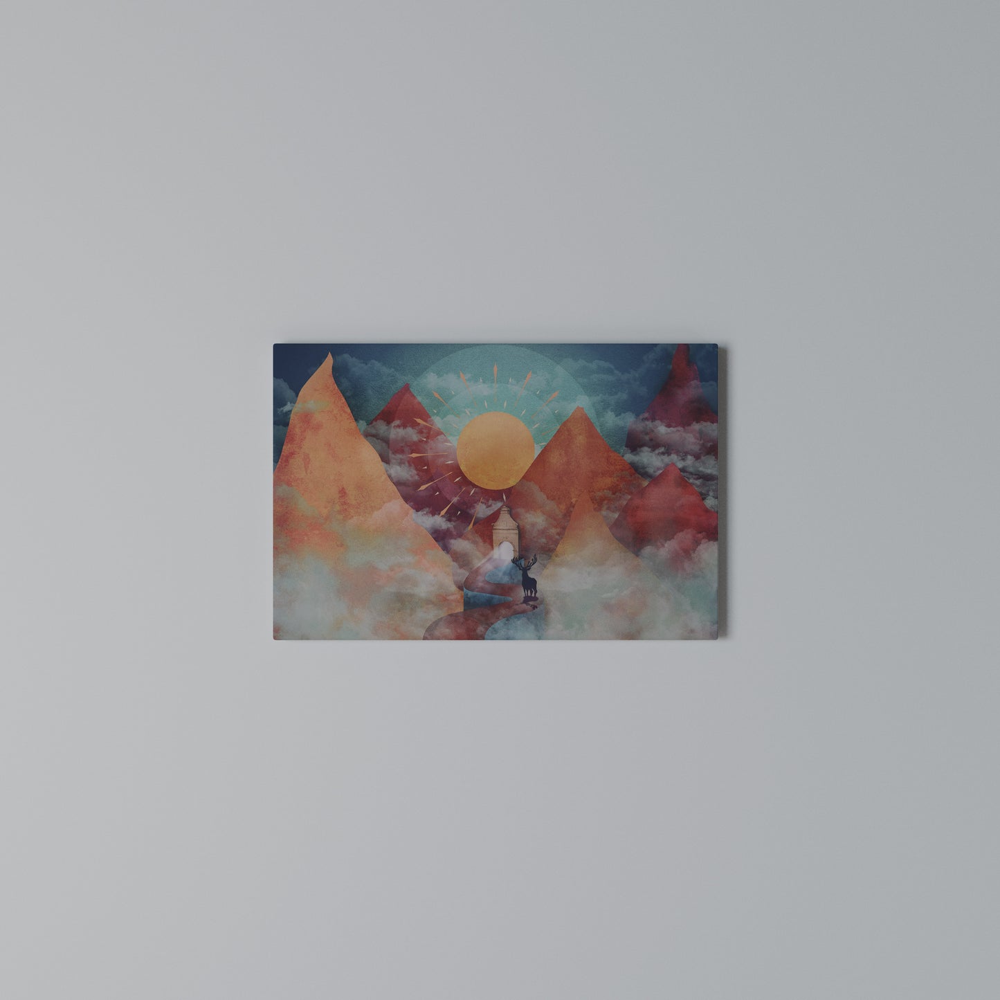 THE DEER MOUNTAIN Horizontal Canvas Print
