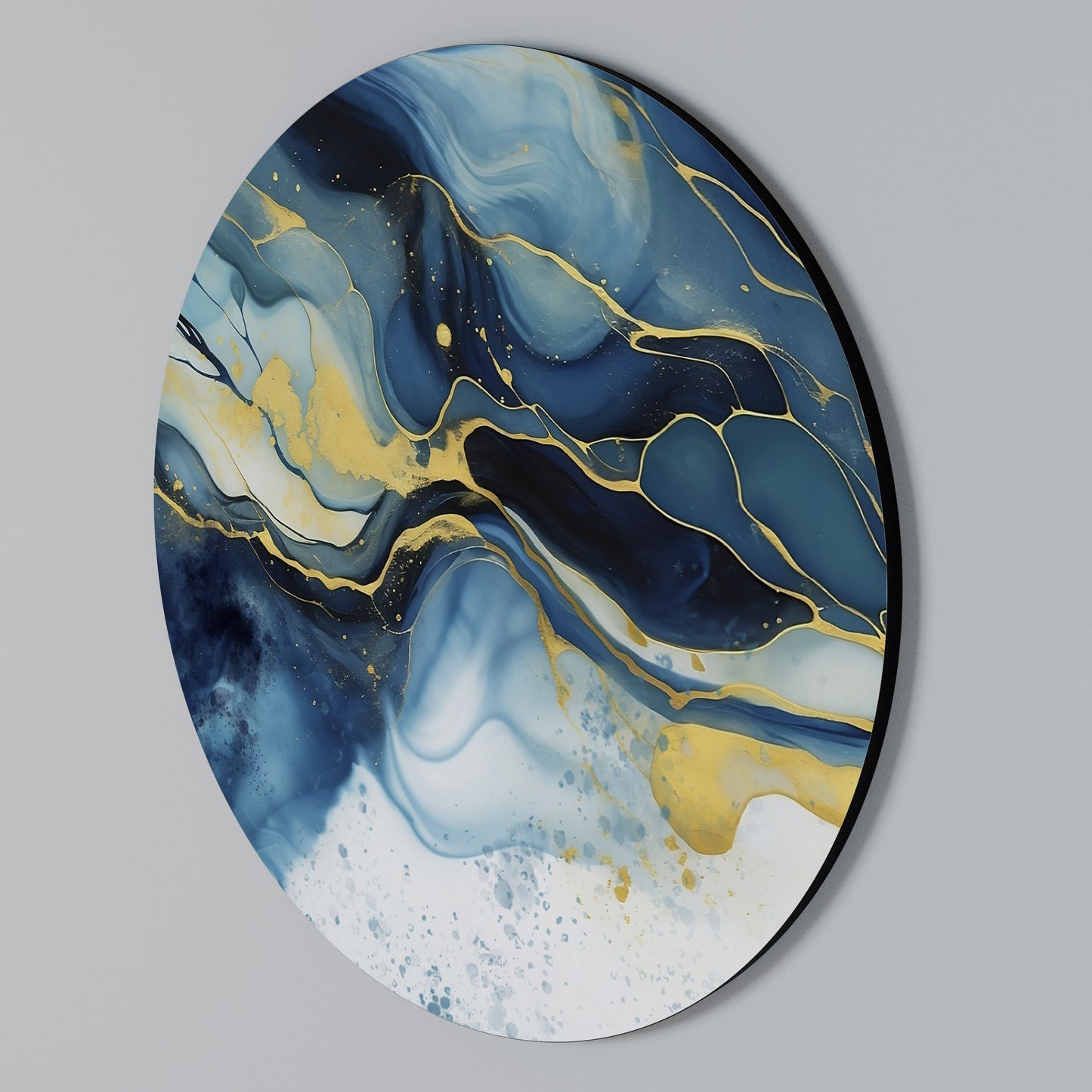 INKY MARBLE Kulatá nástěnná dekorace