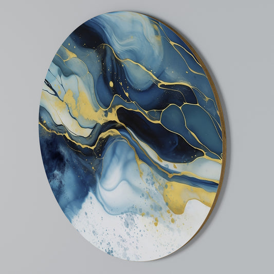 INKY MARBLE Kulatá nástěnná dekorace