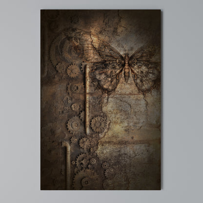 MECHANICAL BUTTERFLY Vertical Canvas Print