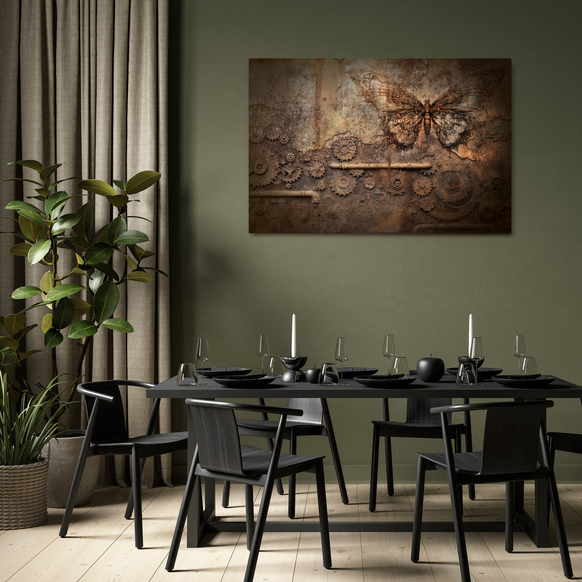MECHANICAL BUTTERFLY Horizontal Canvas Print