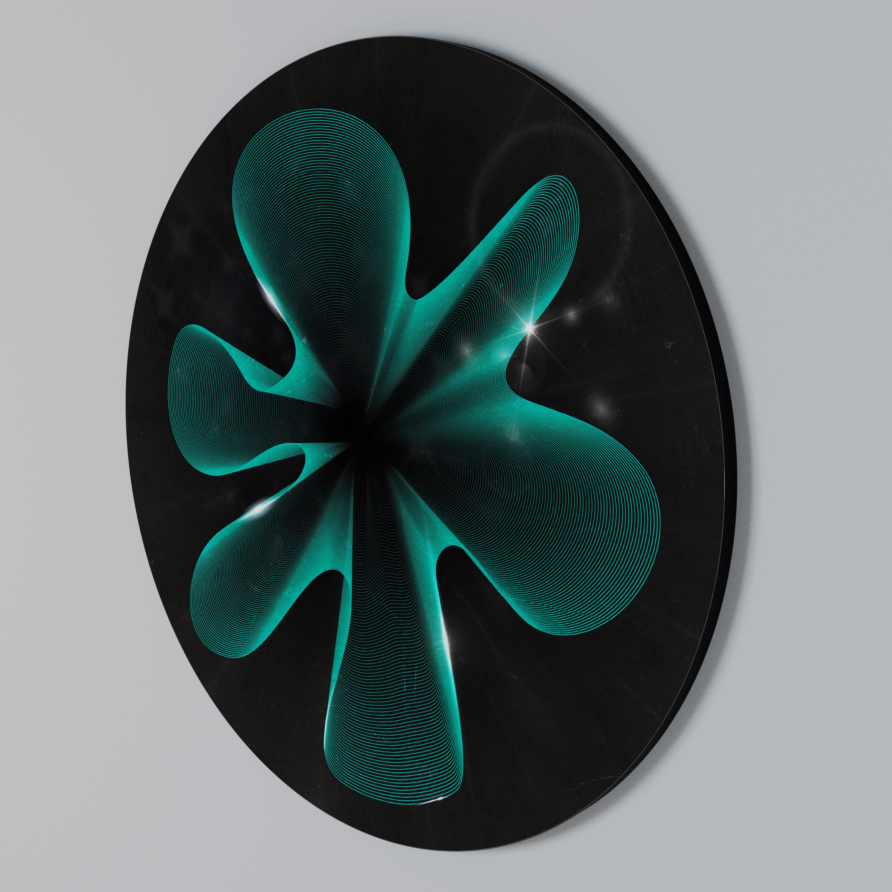 ELECTRIC ILLUSION Round Wall Art