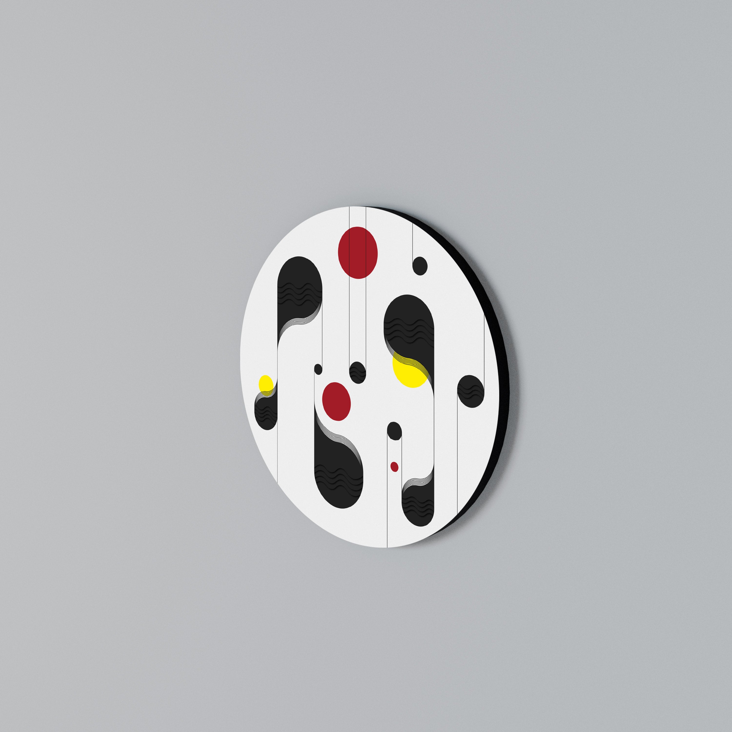 DOT-TO-DOT LULLABY Round Wall Art