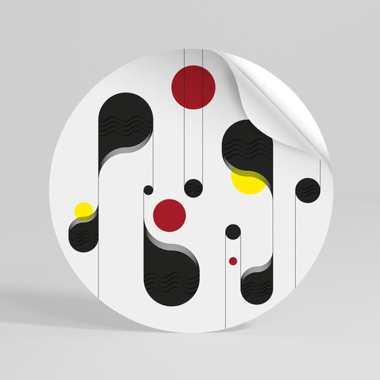DOT-TO-DOT LULLABY Kulatá samolepka
