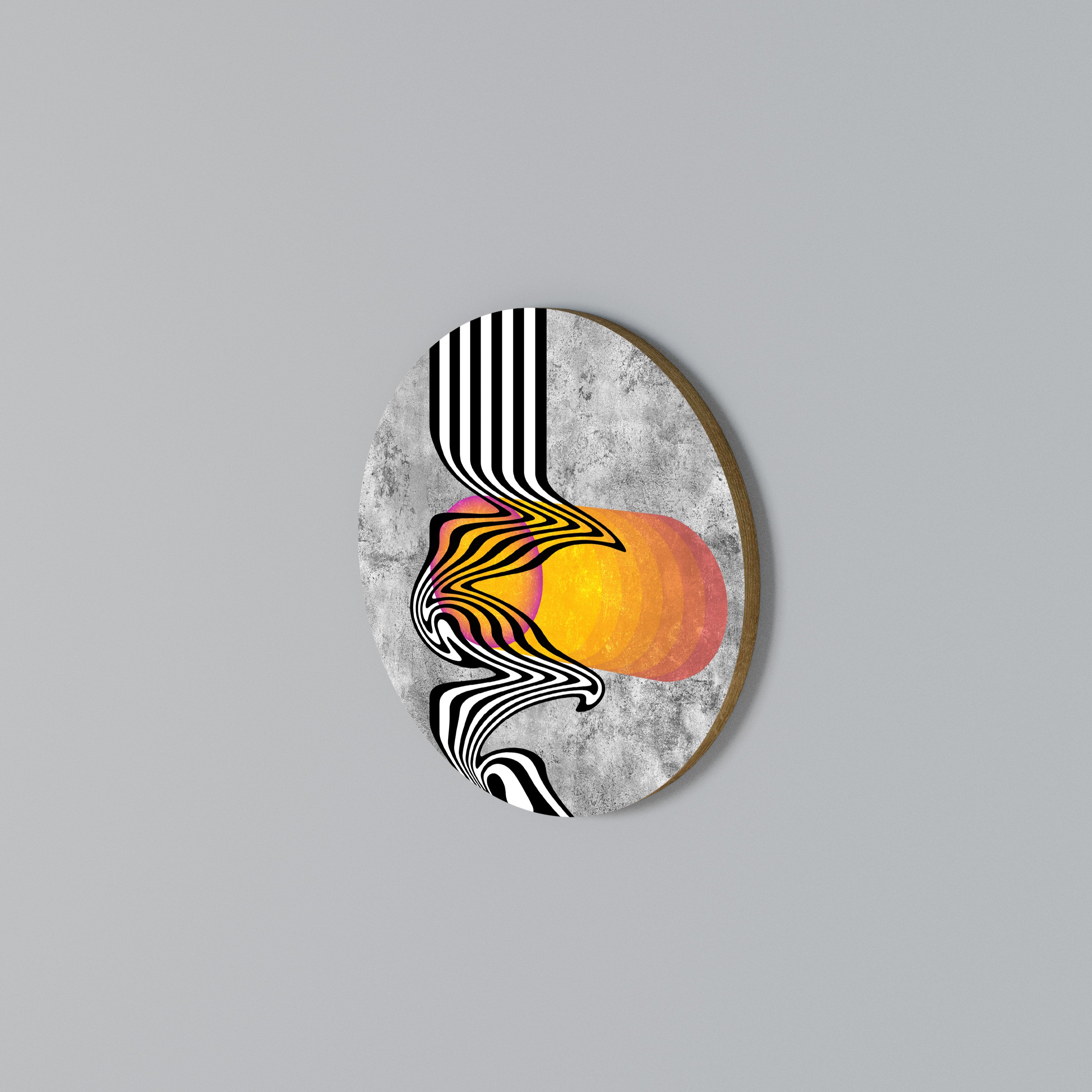 WHIMSICAL WAVES Round Wall Art