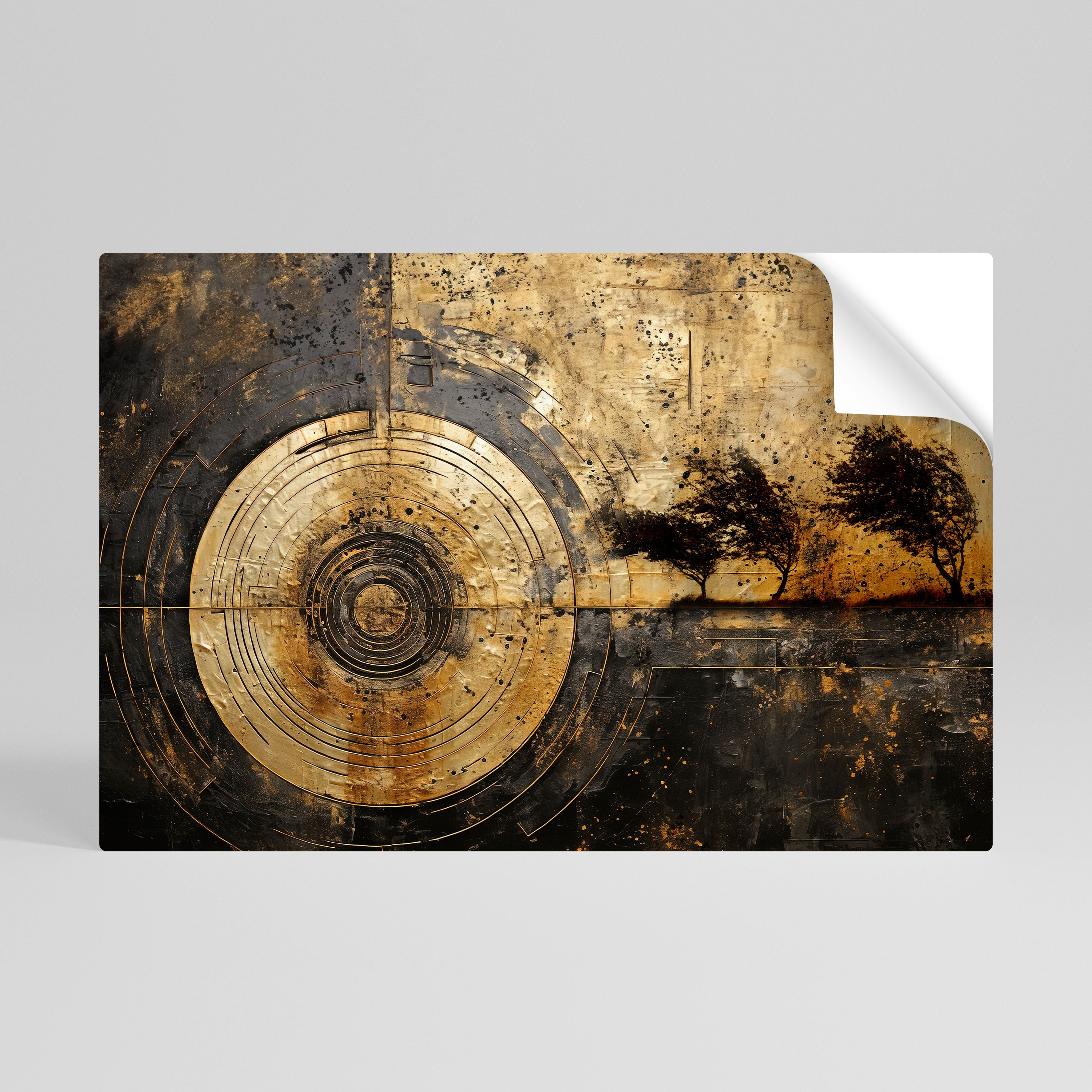 COPPERY EARTHQUAKE Peel and Stick Horizontal Poster