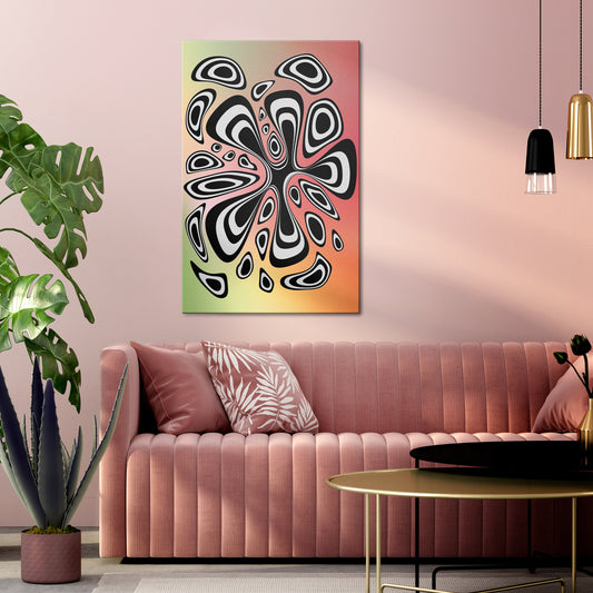 ILLUSIONARY SPLASH Vertical Canvas Print