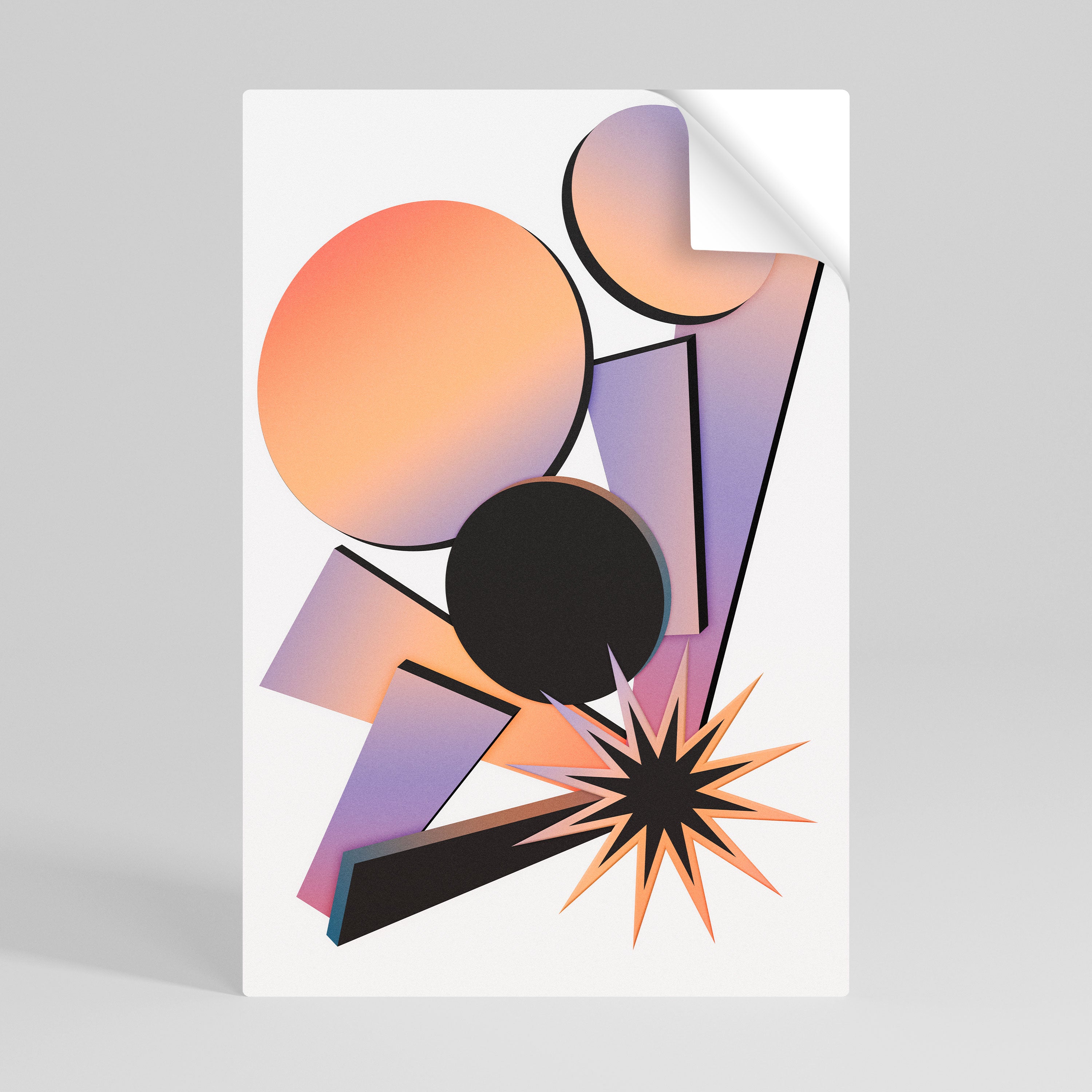 ANGULAR ARTISTRY Peel and Stick Vertical Poster
