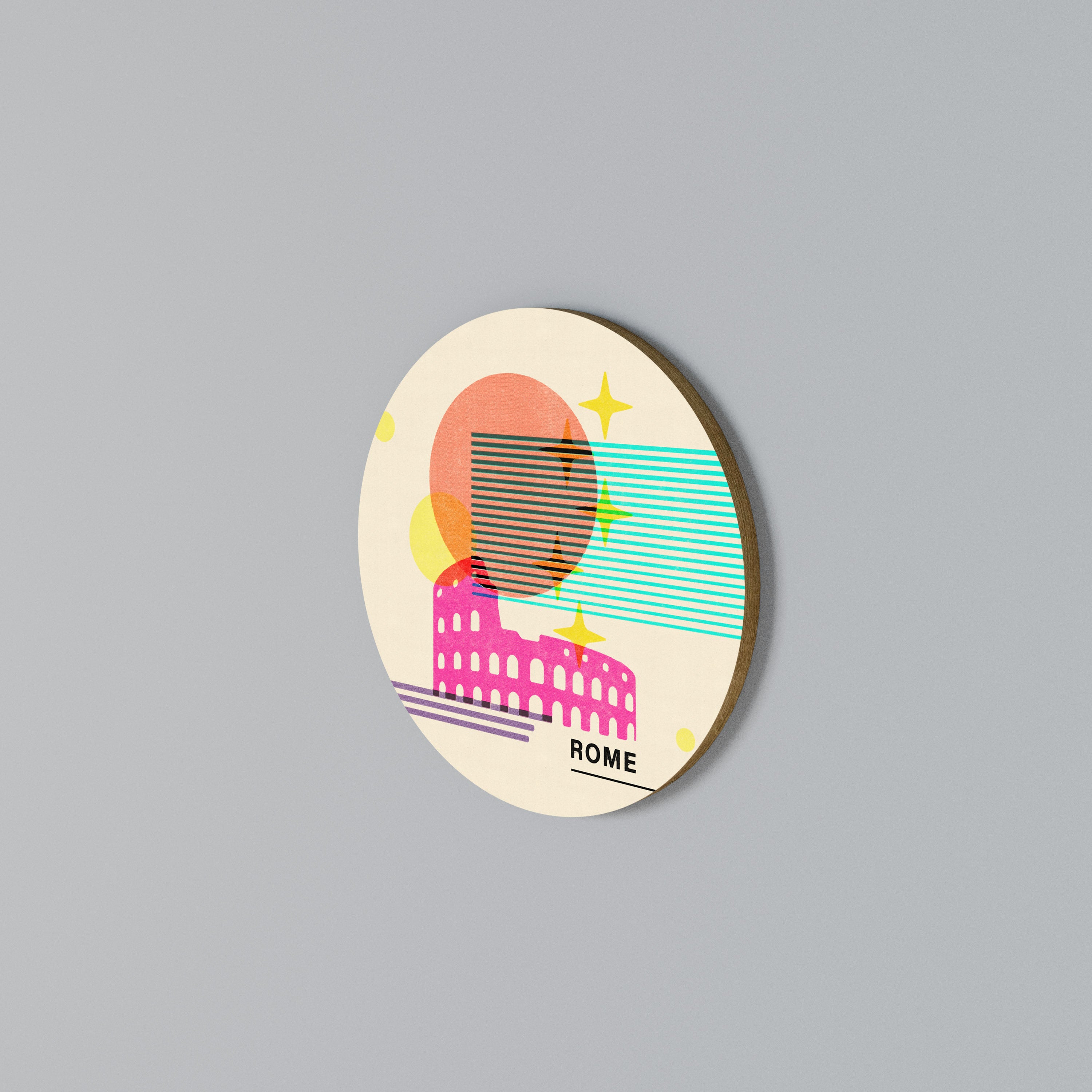 ROMAN SPARKLE Round Wall Art