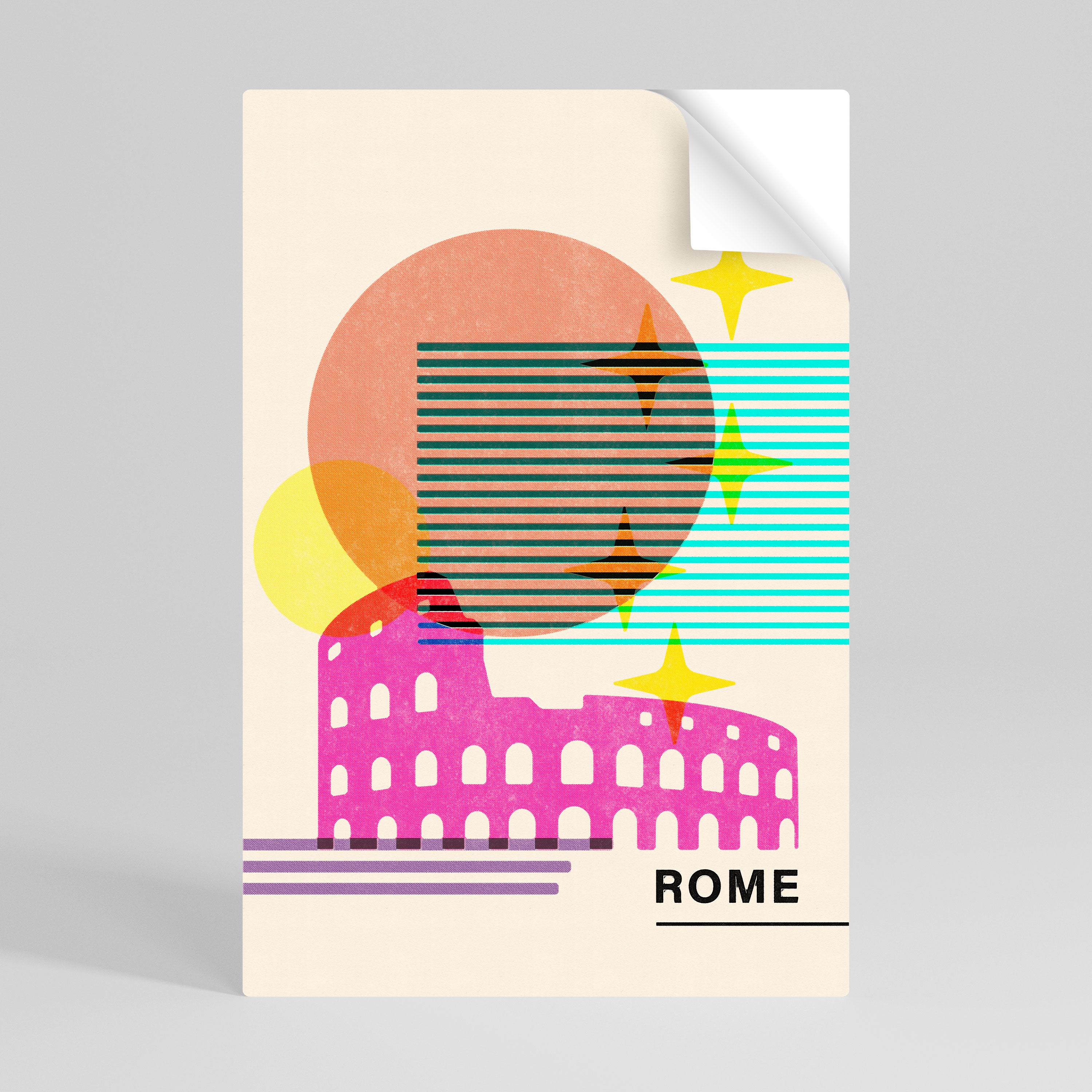 ROMAN SPARKLE Peel and Stick Vertical Poster
