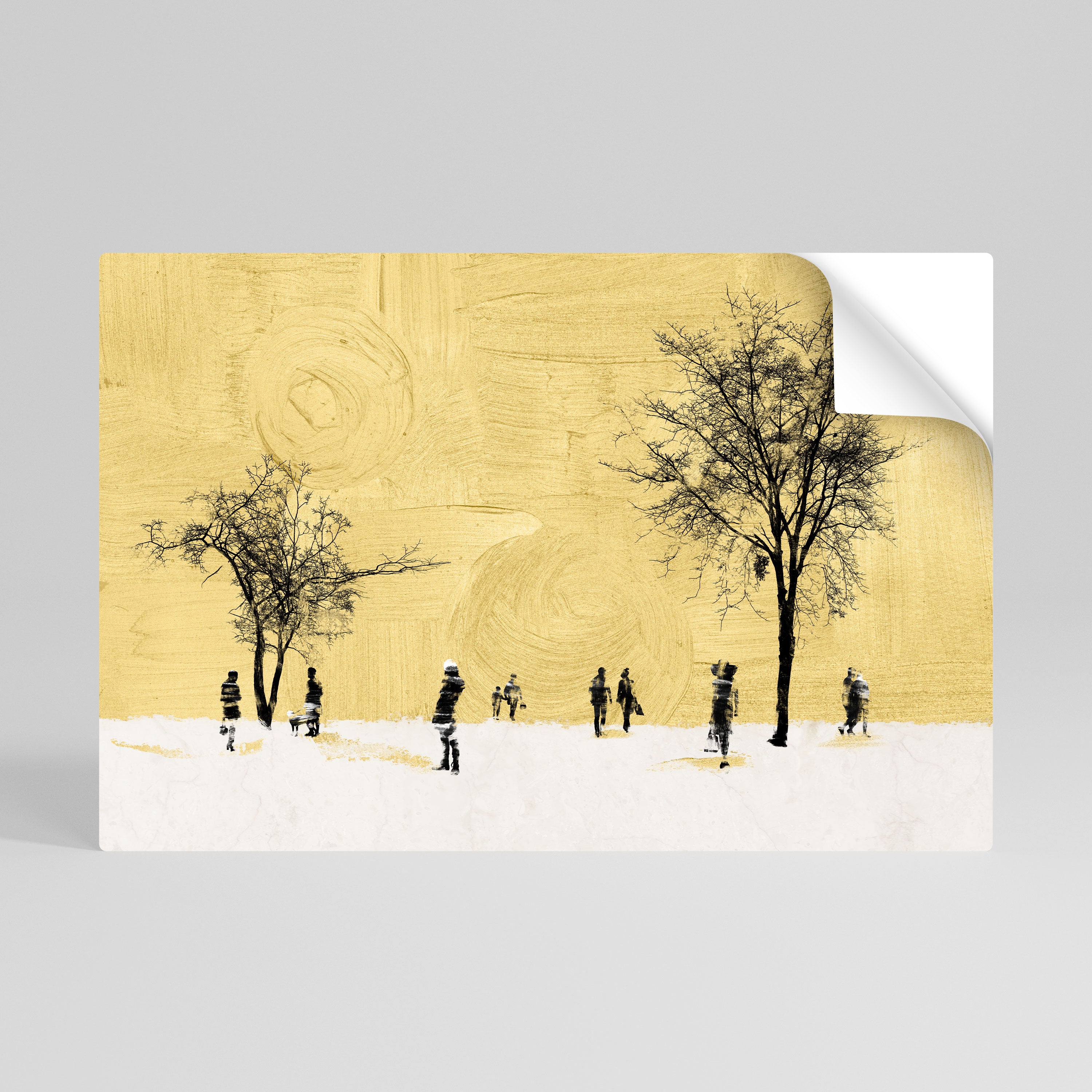 ERASED IN TIME Peel and Stick Horizontal Poster