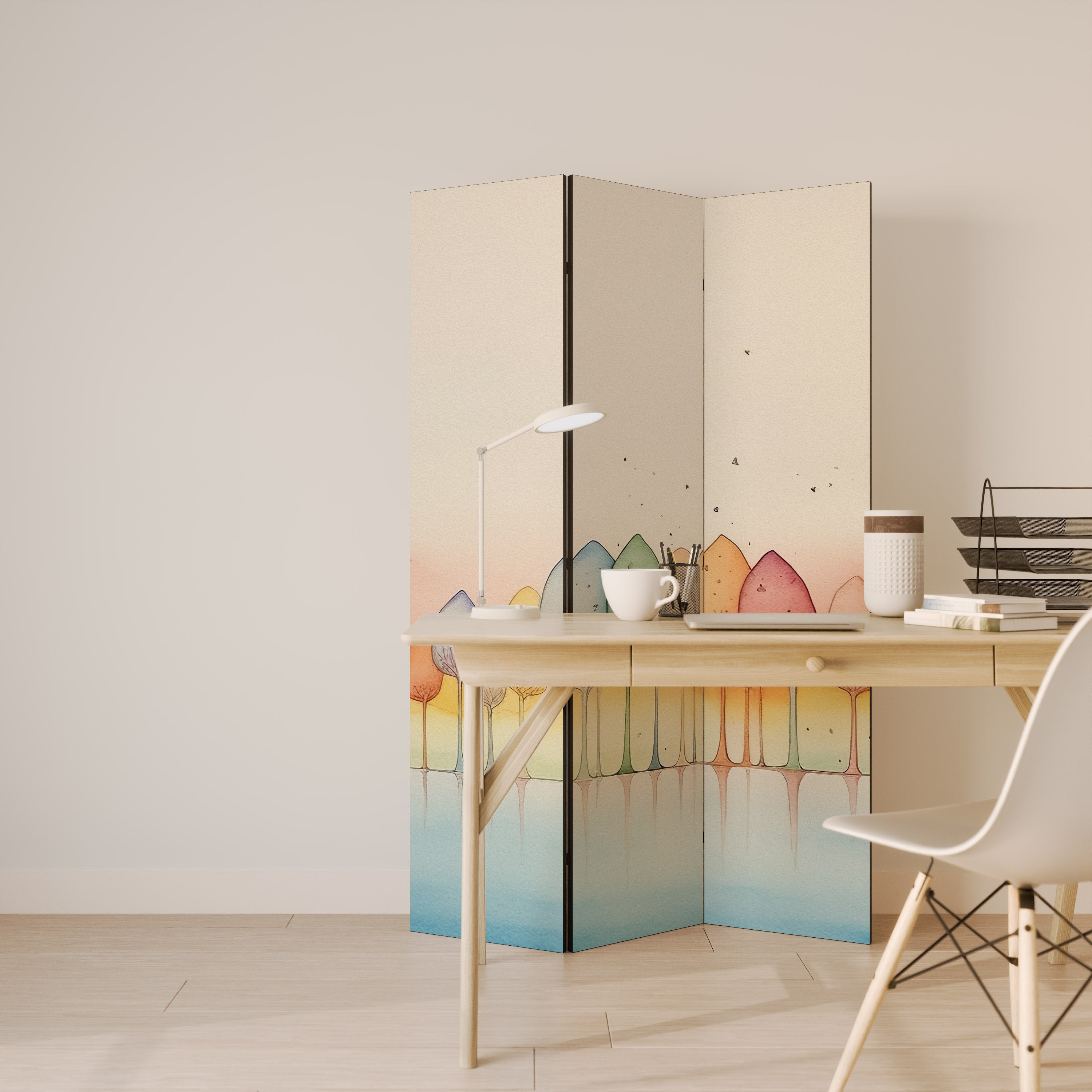 COLORFUL OASIS 3-Panel Room Divider